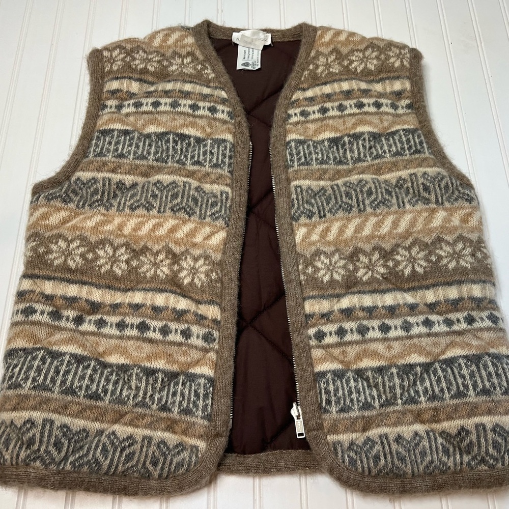 ALAFOSS Front Zip Sweater Vest 100% Icelandic Wool